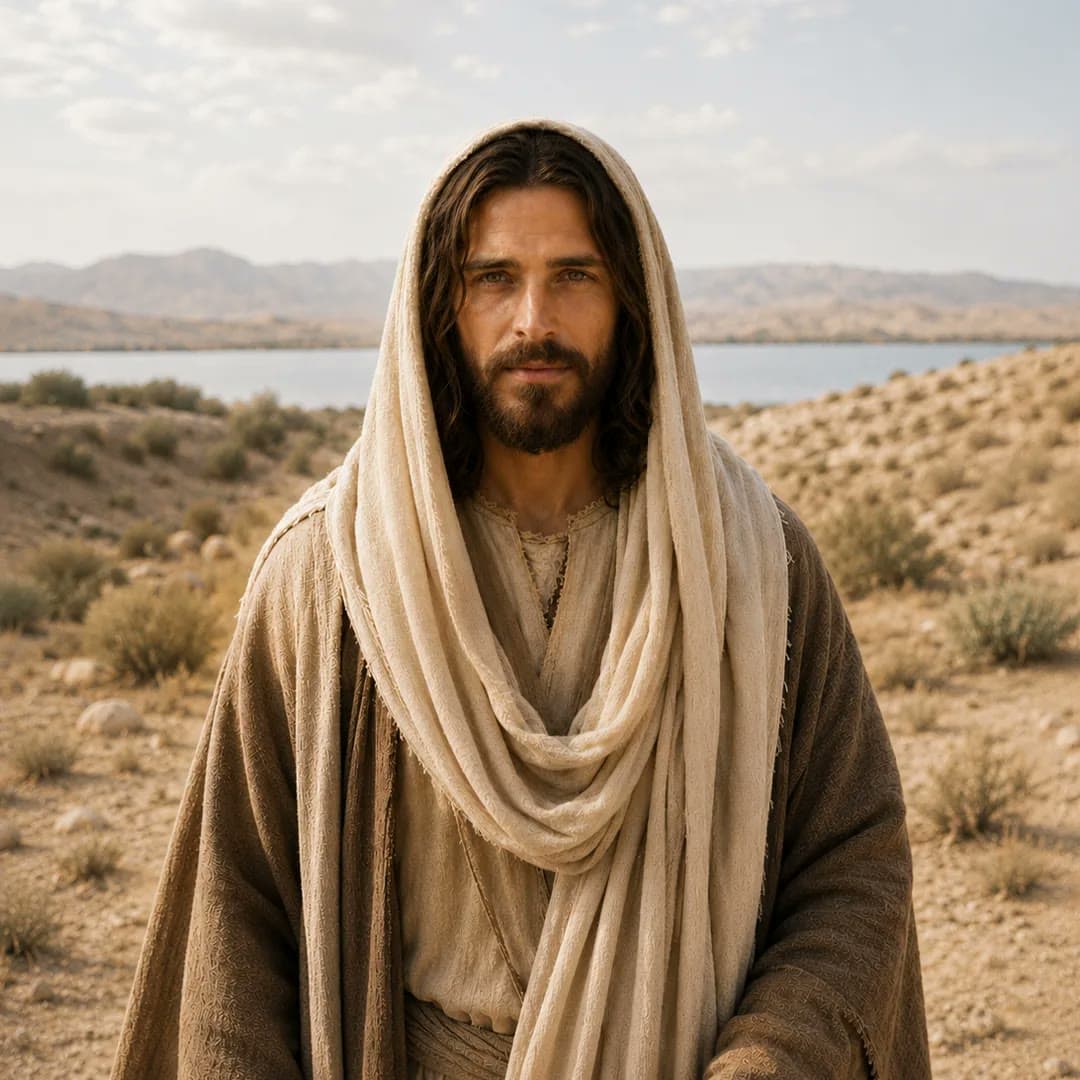 Painted portrait of Jesus